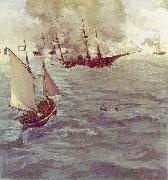 Edouard Manet Schlacht zwischen der France oil painting artist
